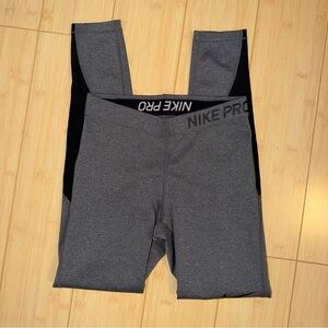 Nike Pro Gray and Black Leggings